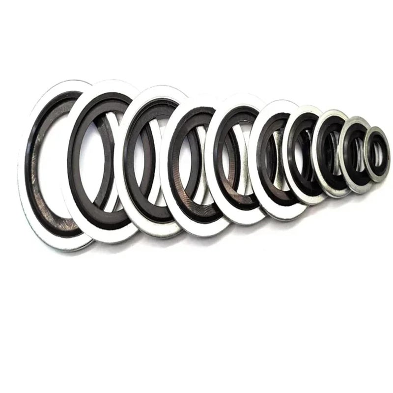 Cxiang M27 Zinc Plated Bonded Seal Flat Washers Hydraulic Oil Petrol Resistant Gaskets 10pcs - Image 3